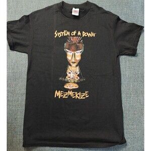 Vintage Y2K System of A Down Mezmerize 2005 Band T Shirt SOAD VTG Tee Size S